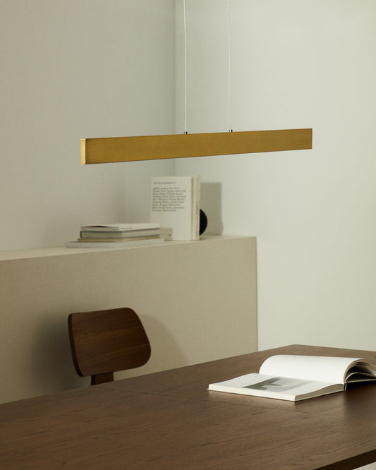 Boadella aluminium ceiling lamp with gold painted finish