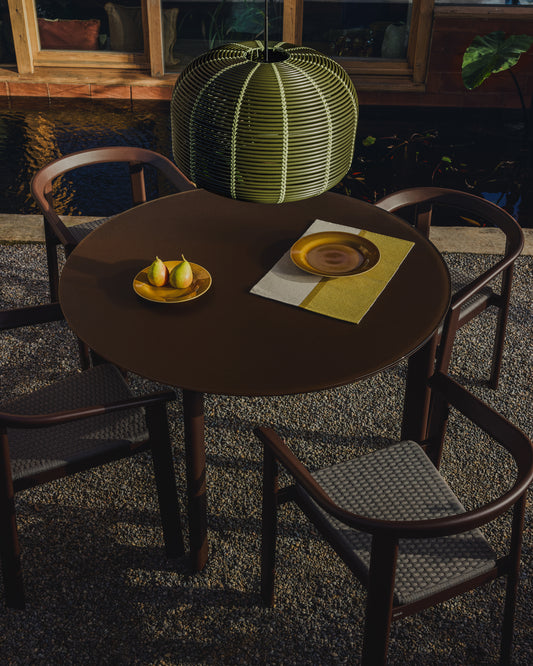 Selune yellow ceramic dessert plate