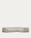 Blok 4 seater corner sofa in beige, 320 x 230 cm / 230 x 320 cm