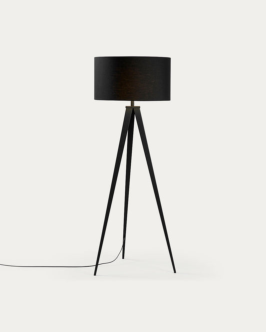 Iguazu floor lamp in steel with black finish