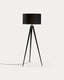 Iguazu floor lamp in steel with black finish