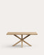 Argo table in whitewashed oak veneer and wood-effect steel legs 180 x 100 cm