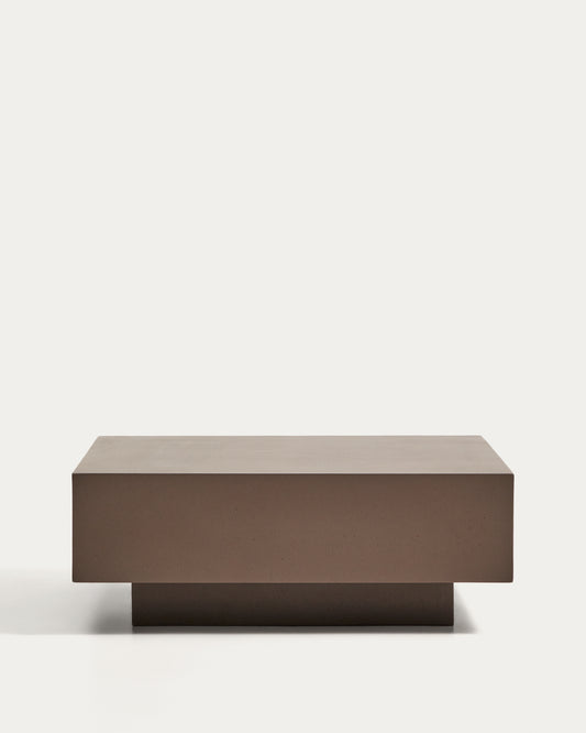Rustella coffee table in brown concrete 80 x 60cm