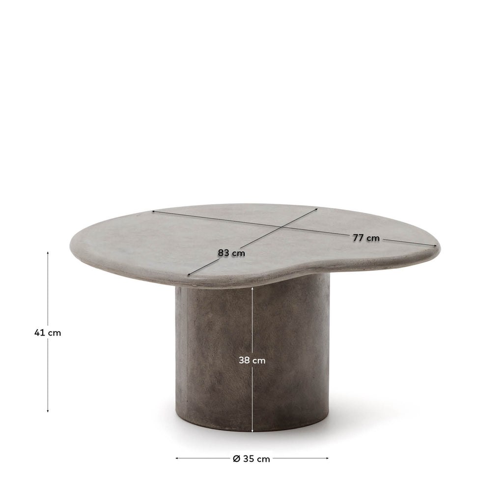 Macarella cement coffee table, 83 x 77 cm