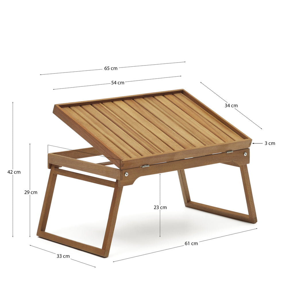 Mani folding tray made from solid acacia wood FSC 100%
