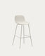 Altea beige stool with beige-finished steel legs 75 cm