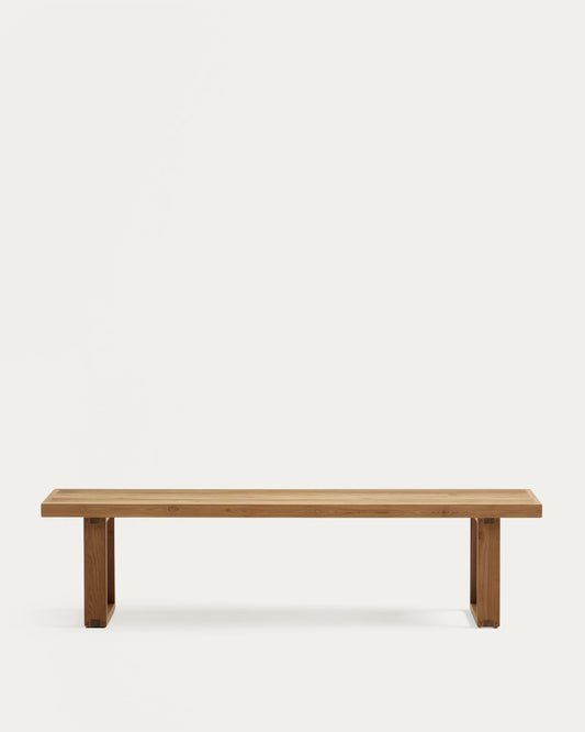 Canadell 100% outdoor bench in solid recycled teak wood, 210 cm
