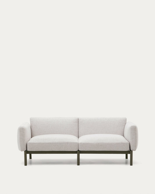 Sorells 2-seater modular outdoor sofa in aluminium with green finish 201 cm