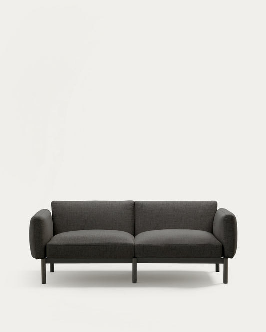 Sorells modular 2-seater outdoor sofa in aluminium with grey finish 201 cm