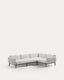 Sorells modular 5-seater outdoor corner sofa in aluminium with green finish 276 x 191,5 cm
