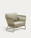 Saconca outdoor armchair made of cord and green galvanised steel