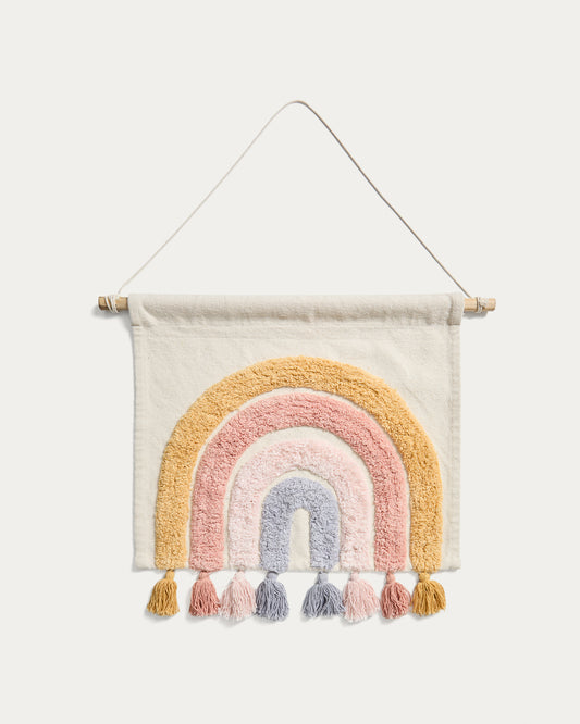Tadea Wall Hanging 100% cotton multicolor rainbow 60 x 52 cm