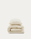 Dorani duvet cover and pillow case set in double-gauze cotton with embroidery detail for 70cm bed