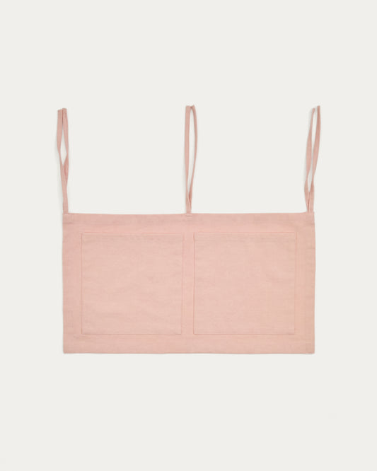 Pink, 100% cotton organiser for the Laily cot, 25 x 45 cm