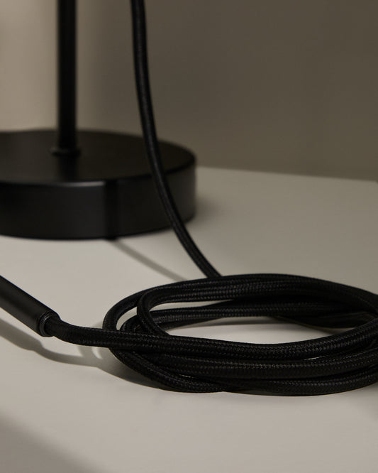 Fluvia metal lamp fittings in a black finish, 250 cm