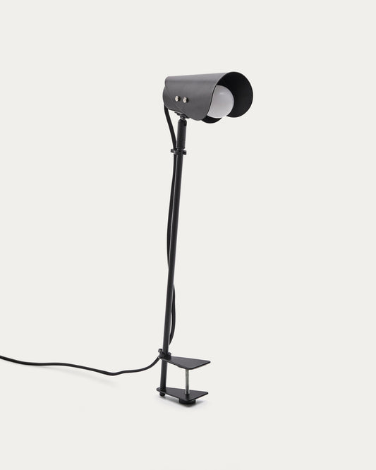 Jula desk lamp with clamp in black metal