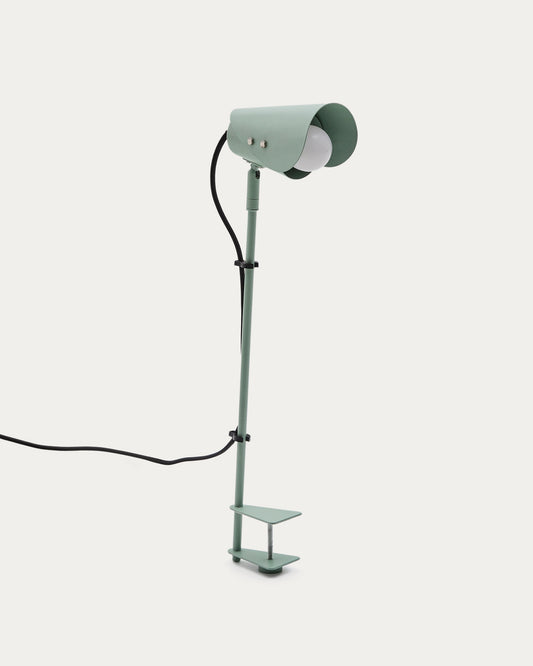 Jula desk lamp with clamp in green metal