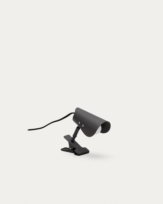 Jula small lamp with clamp in black metal