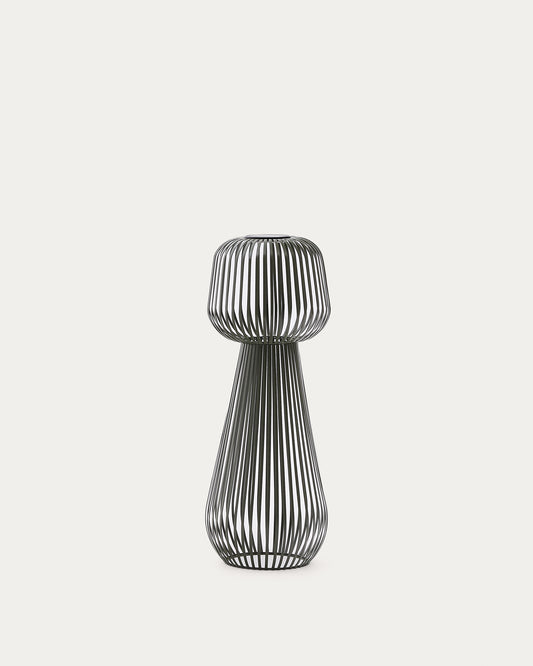 Reiba green metal solar floor lamp