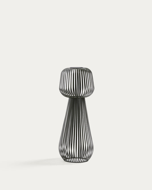 Reiba green metal solar floor lamp