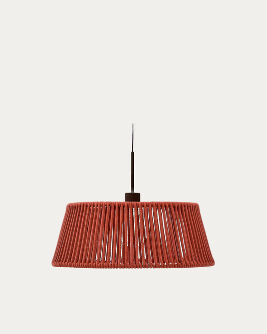 Aldet ceiling lampshade in terracotta mottled rope cord Ø46cm