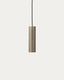 Andia aluminium ceiling lamp with brushed silver painted finish