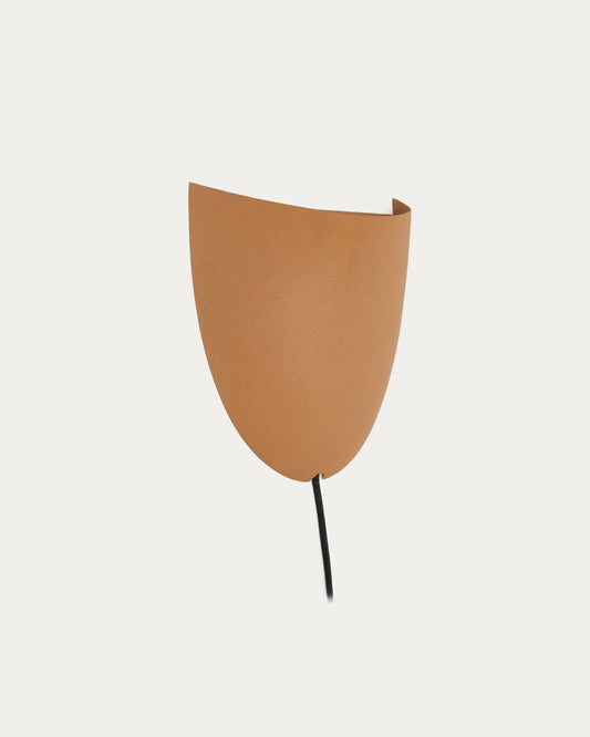 Nibla wall-mounted light fixture in terracotta-effect metal