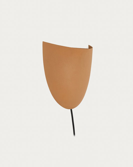 Nibla wall-mounted light fixture in terracotta-effect metal