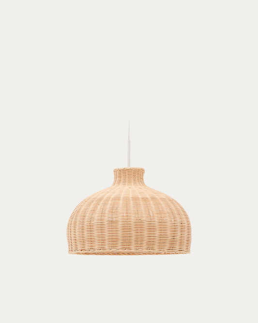 Ennia rattan lamp shade with light finish Ø38cm