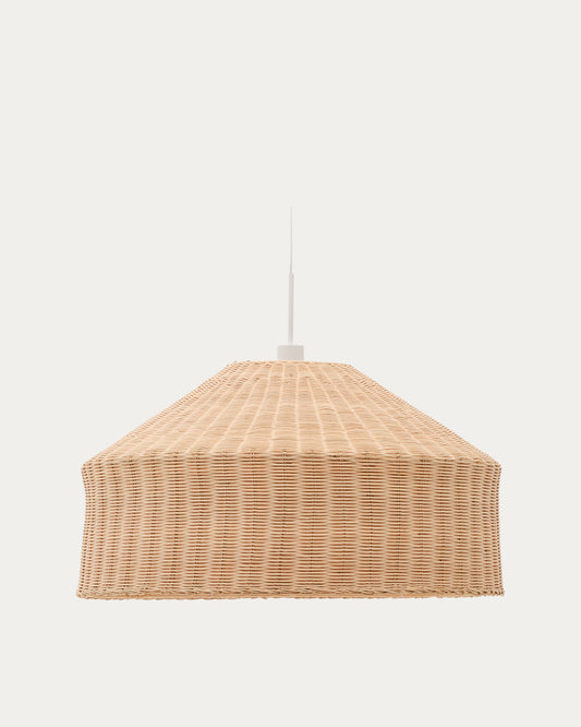 Ennia rattan lamp shade with light finish Ø65cm