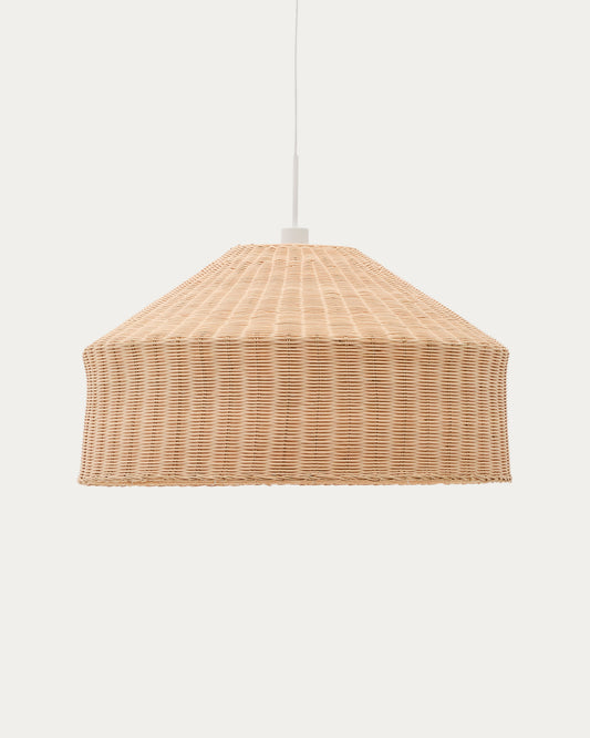 Ennia rattan lamp shade with light finish Ø65cm