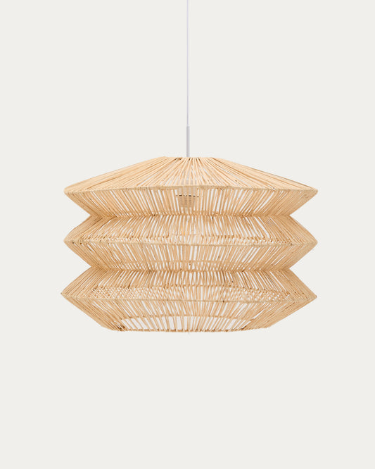 Dakit ceiling lamp shade in rattan with light finish 60 x 39cm