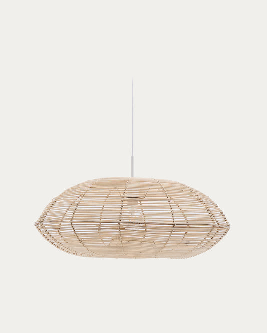 Flaro rattan ceiling lamp shade with light finish Ø70cm
