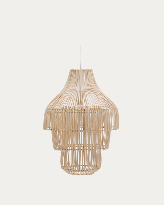Janoa rattan ceiling lamp shade with light finish Ø38cm