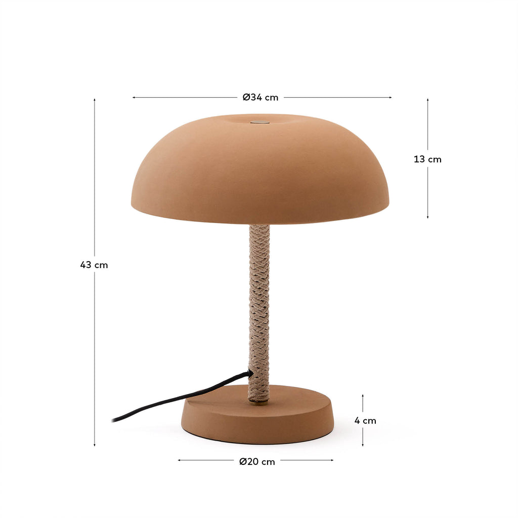 Arinda terracotta table lamp