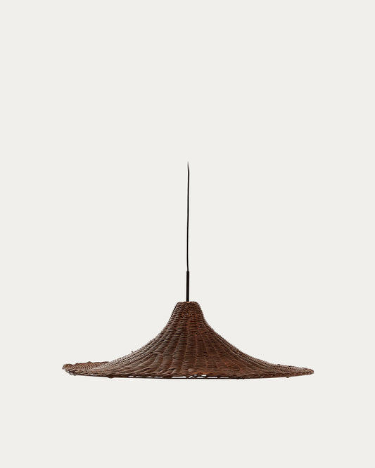 Bladia rattan ceiling lamp shade with brown finish Ø70cm