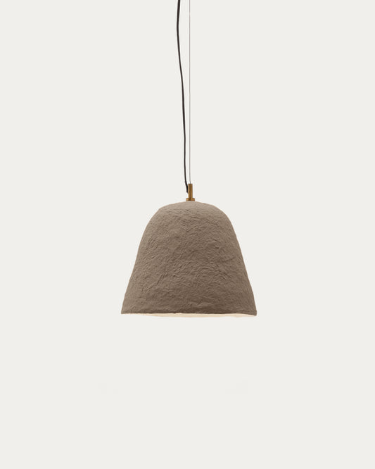 Lisora ceiling lamp in brown papier-mâché Ø25cm