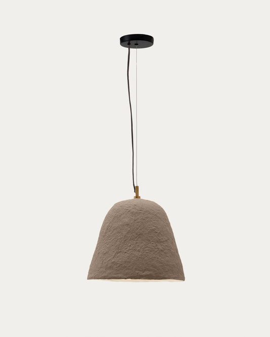 Lisora ceiling lamp in brown papier-mâché Ø25cm