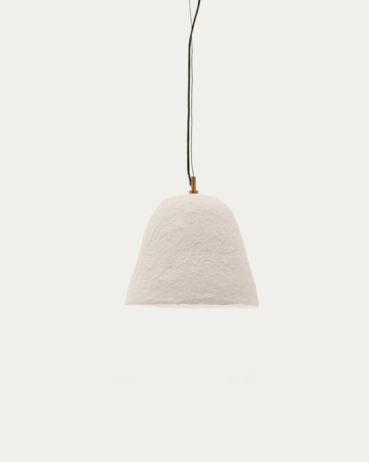 Lisora ceiling lamp in beige papier-mâché Ø25cm