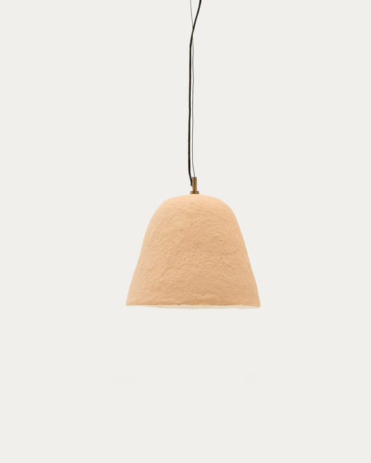 Lisora ceiling lamp in beige papier-mâché Ø25cm