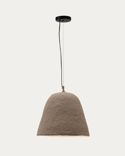 Lisora ceiling lamp in brown papier-mâché Ø35cm
