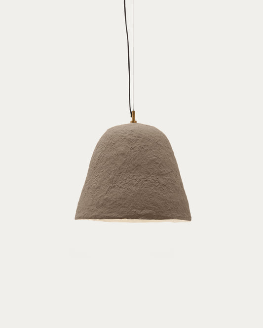 Lisora ceiling lamp in brown papier-mâché Ø35cm