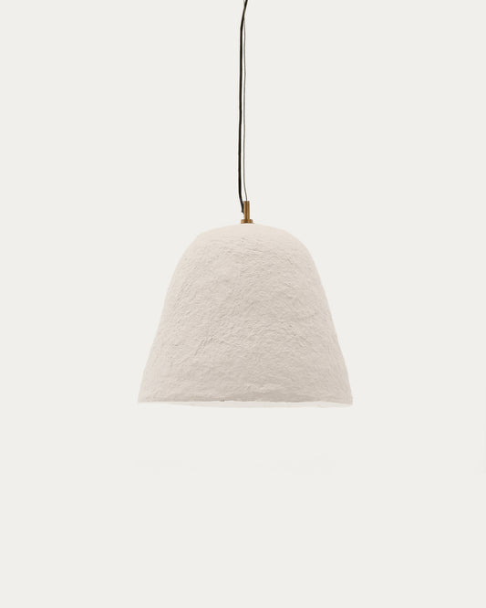 Lisora ceiling lamp in beige papier-mâché Ø35cm