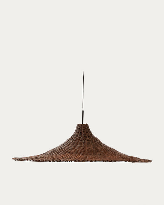 Bladia rattan ceiling lamp shade with brown finish Ø90cm