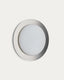 Novae ceiling lamp in light grey brushed metal and frosted glass Ø 40 cm