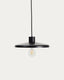 Nuvira ceiling lamp in black satin metal