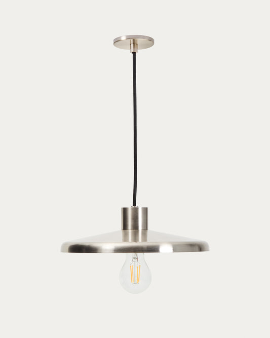 Nuvira ceiling lamp in light grey brushed metal