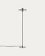 Nuvira floor lamp in black satin metal