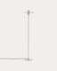 Nuvira floor lamp in light grey brushed metal