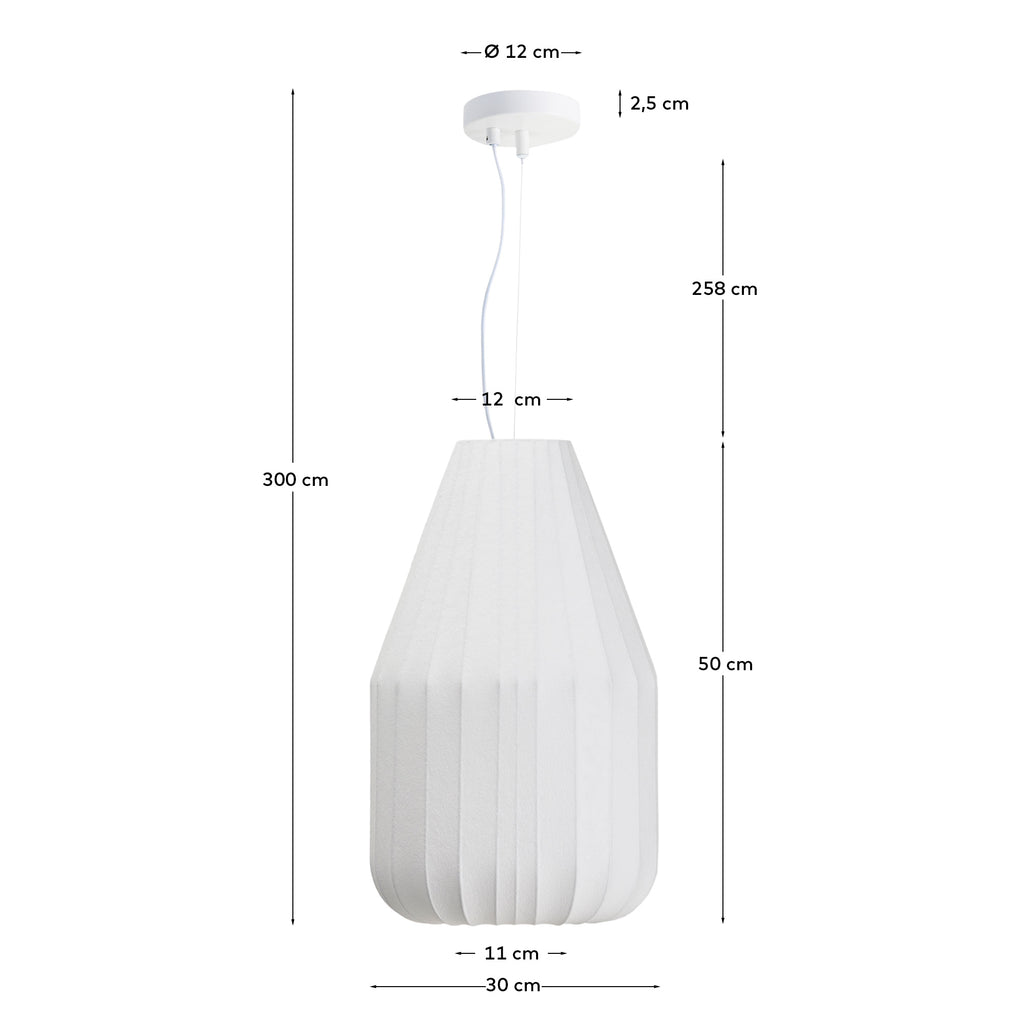 Somar ceiling lamp made with synthetic fibres and steel rods Ø30cm